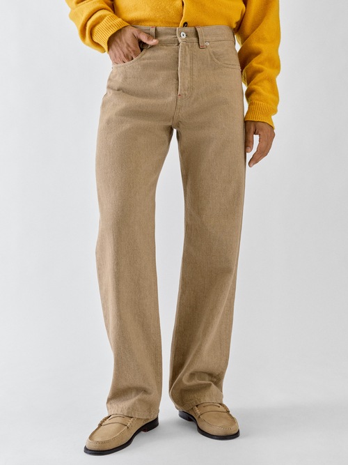 The straight de-N&icirc;mes denim pants