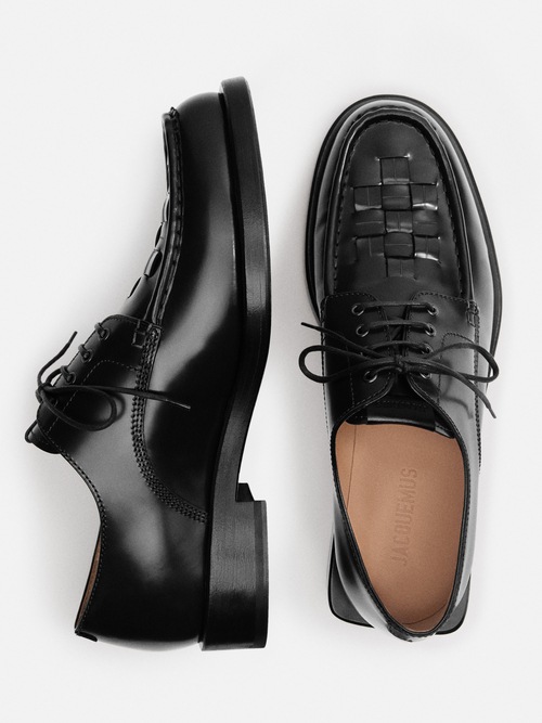 The woven derby shoes