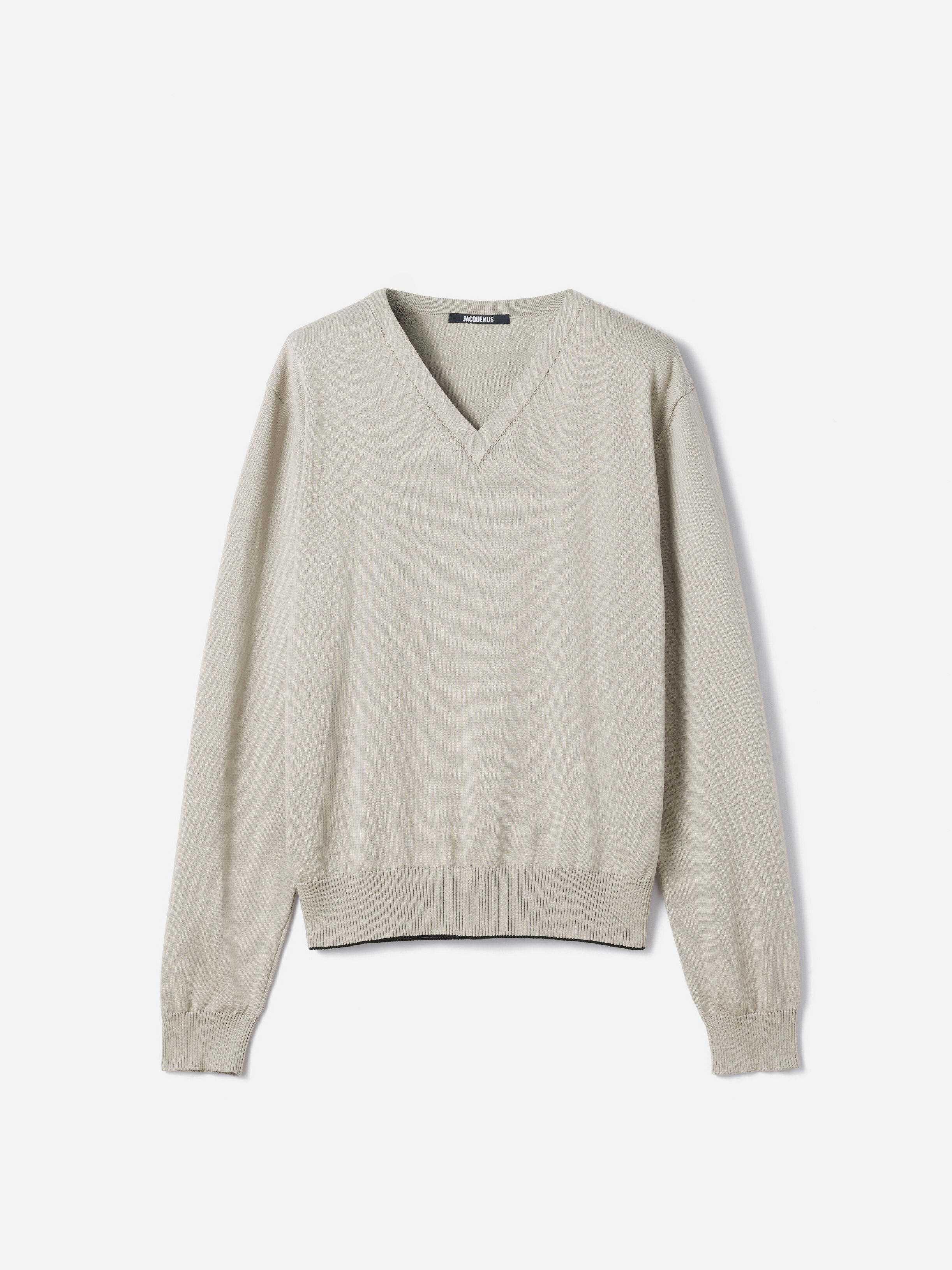 トップス JACQUEMUS ジャックムス 23AW アシンメトリー Vネックニット