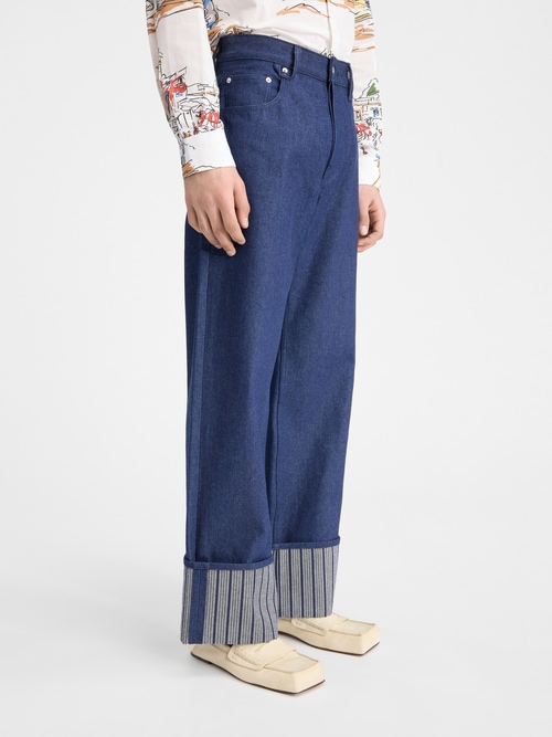 The wide de-N&icirc;mes denim pants
