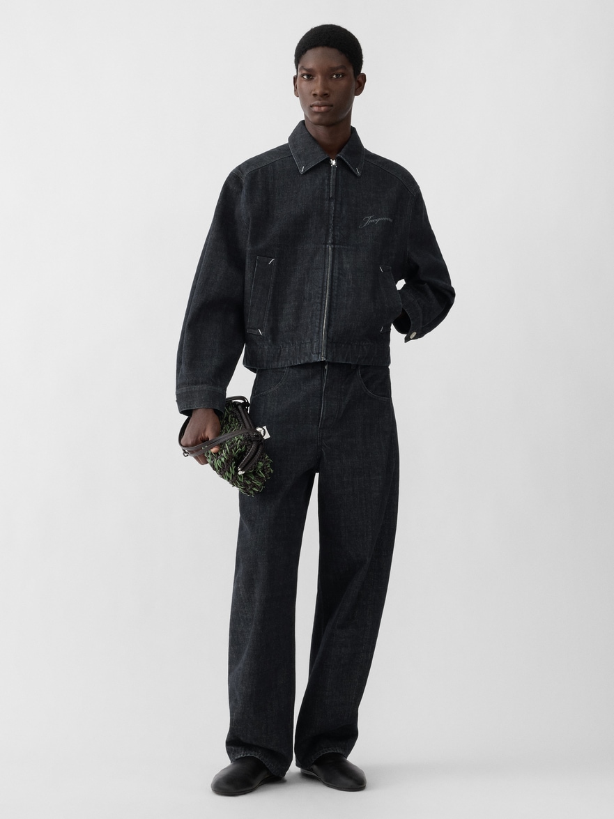 Jacquemus The Canevas De-nîmes Denim Jacket In Blue