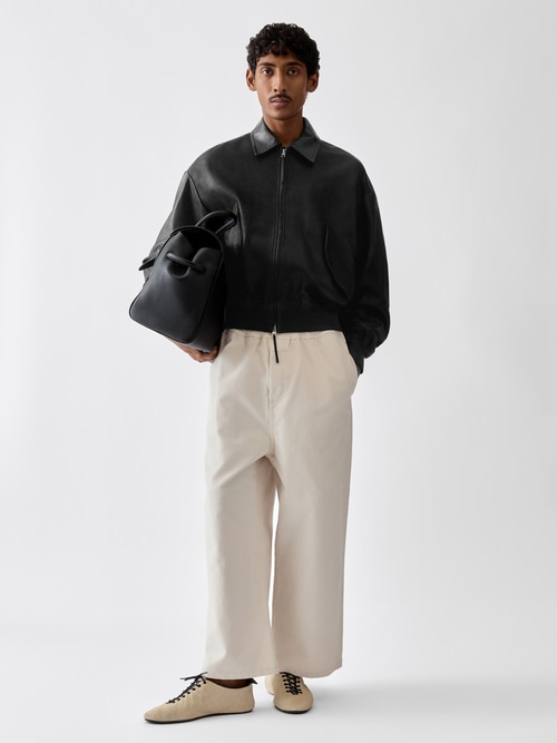 The Losange leather bomber jacket