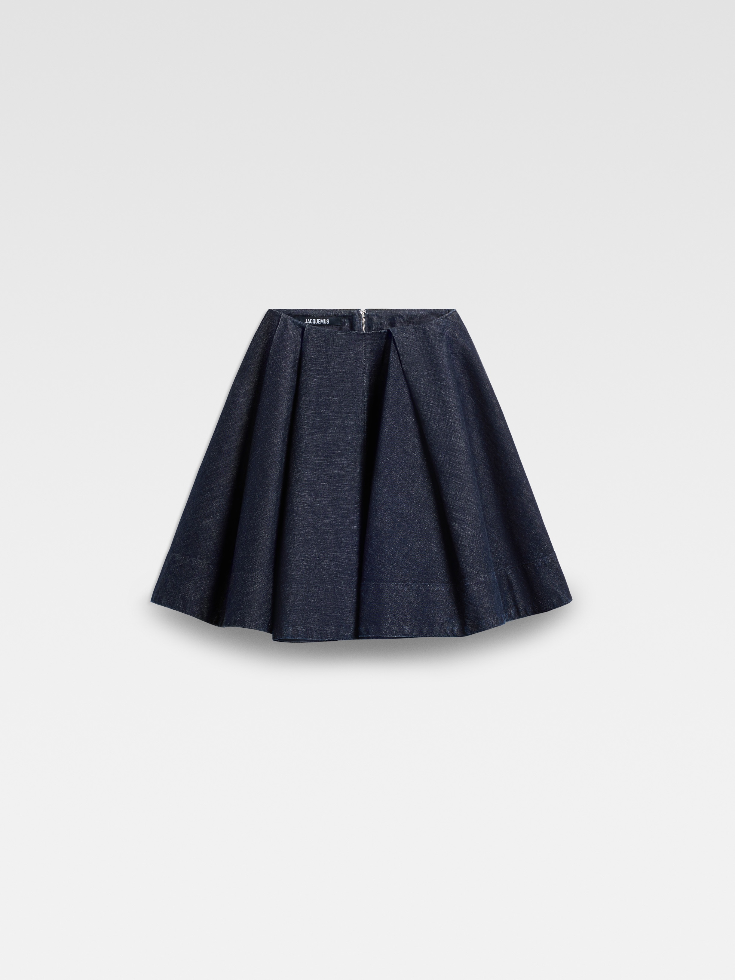 Jacquemus The Triangle De-Nimes Denim Skirt in Dark Navy
