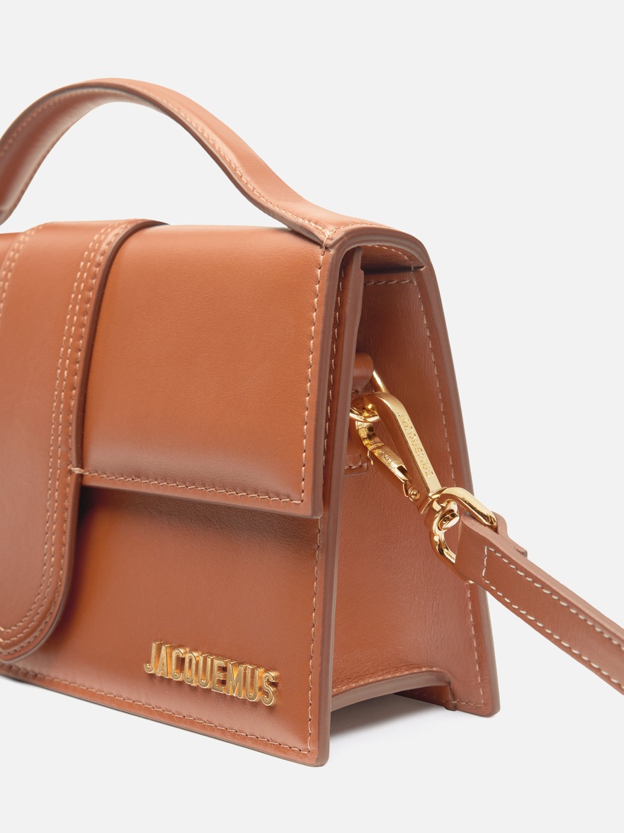 Sac Jacquemus Le Grand Bambino - Bordeaux, Cuir, Bandoulière - Neuf Avec étiquettes