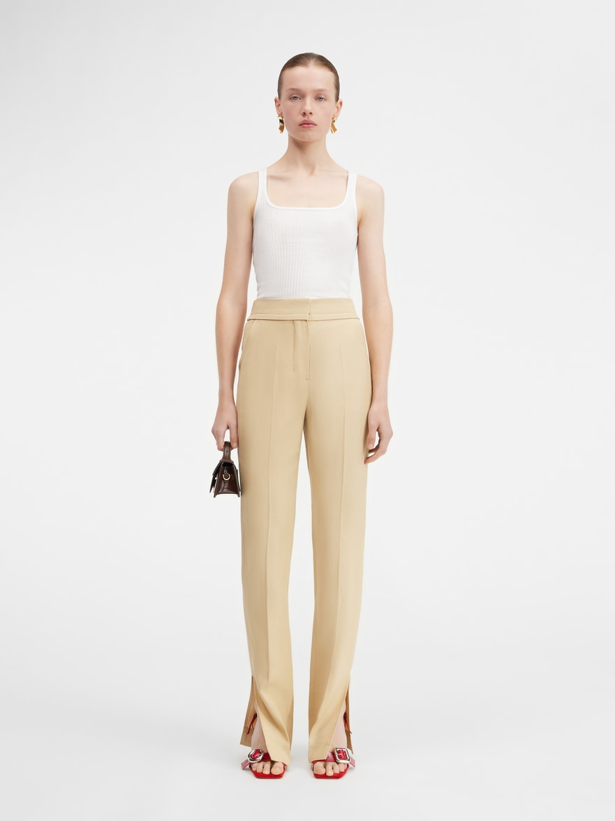 Jacquemus Beige Le Chouchou 'le Pantalon Tibau' Trousers In 150 Beige