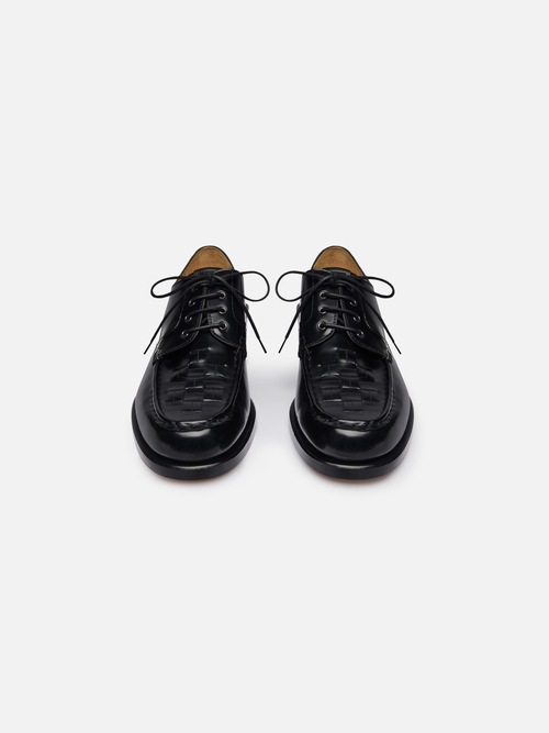 The woven derby shoes