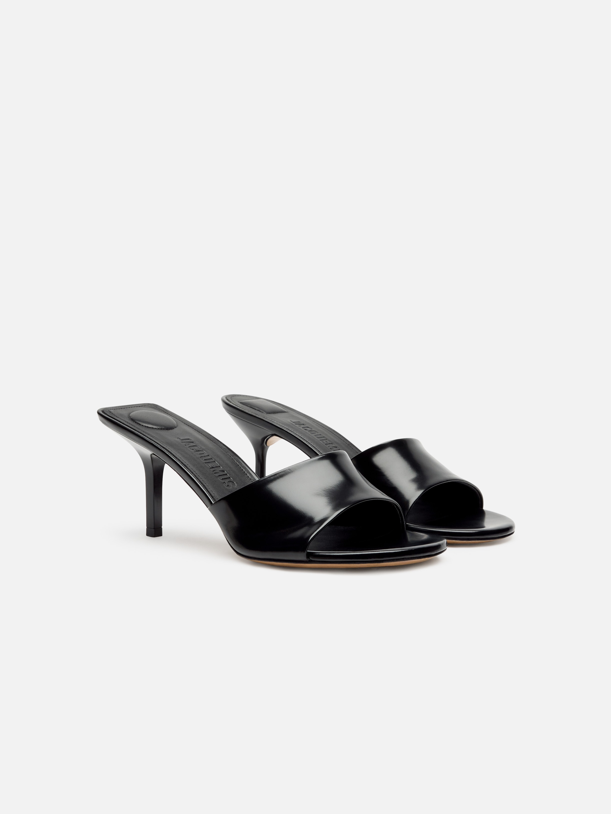 JACQUEMUS ミュール Cubisto ローリングバック ブラック 37 JACQUEMUS ミュール Cubisto ローリングバック ブラック 37